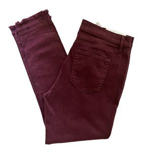 NWT Loft Modern Skinny Jeans Double Raw Hem Sz 30/10